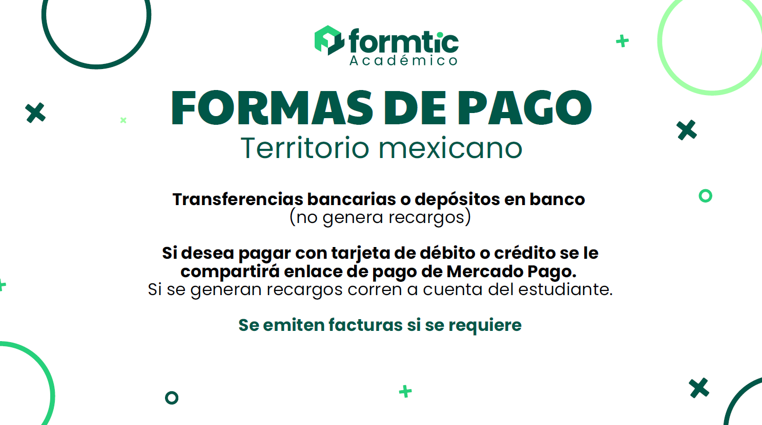 Formas de pago México Formtic